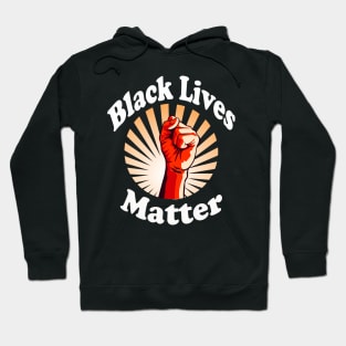 Red Fist Black Lives Matter BLM Hoodie